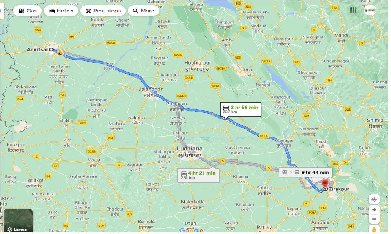 amritsar-to-zirakpur-one-way