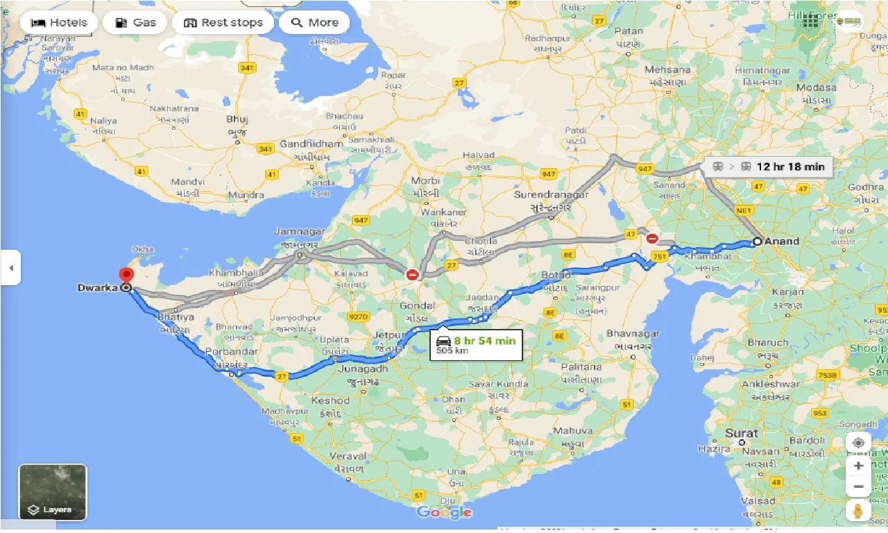 anand-to-dwarka-one-way