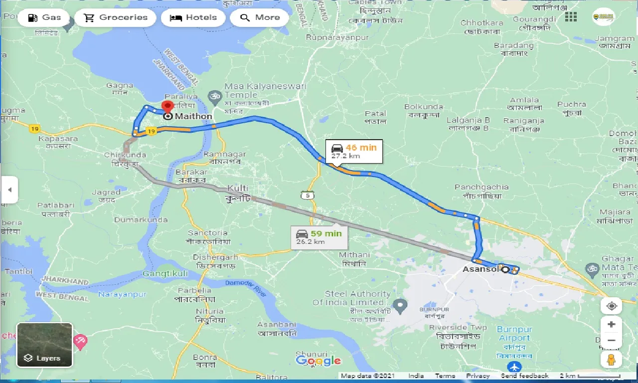asansol-to-maithon-round-trip