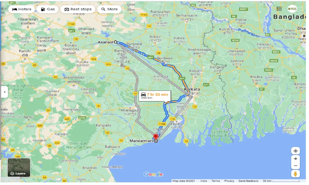 asansol-to-mandarmani-one-way