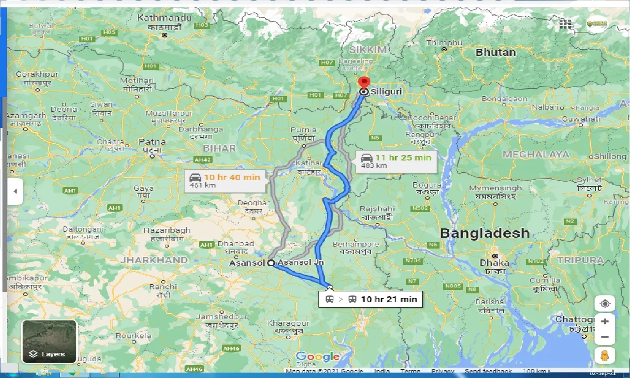 asansol-to-siliguri-one-way