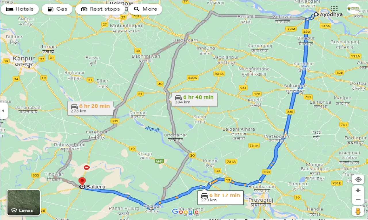 ayodhya-to-baberu-one-way