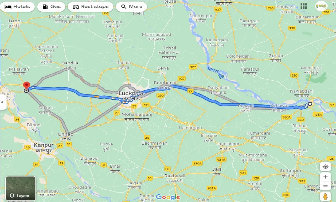 ayodhya-to-bangarmau-one-way