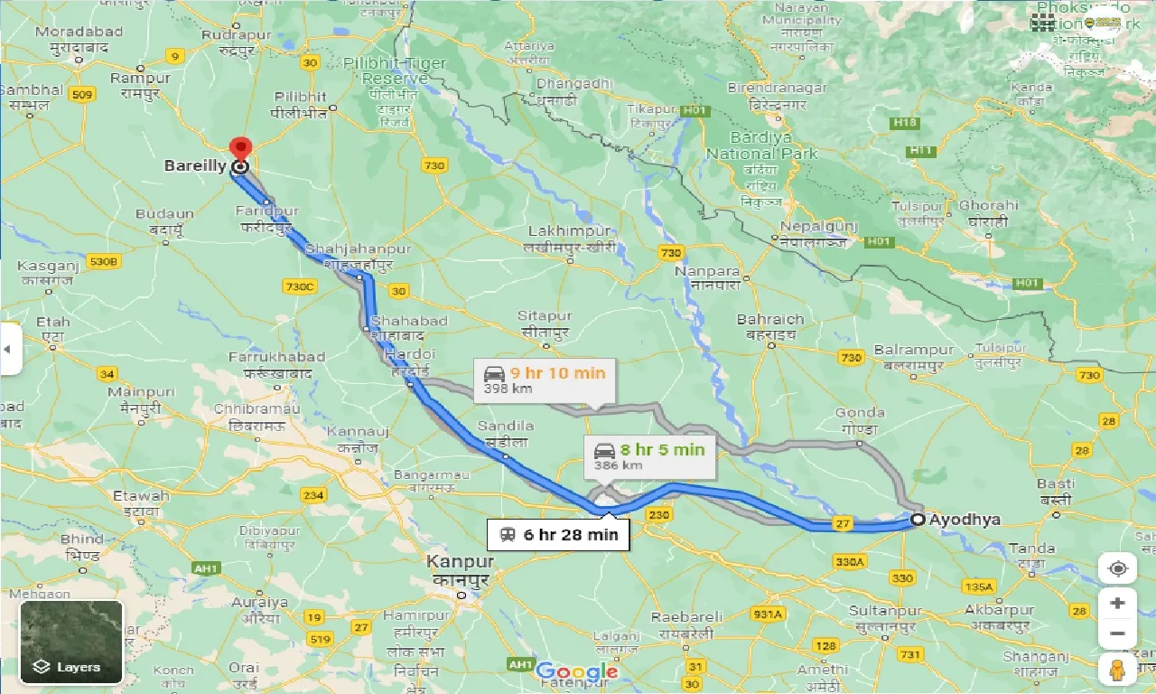 ayodhya-to-bareilly-taxi