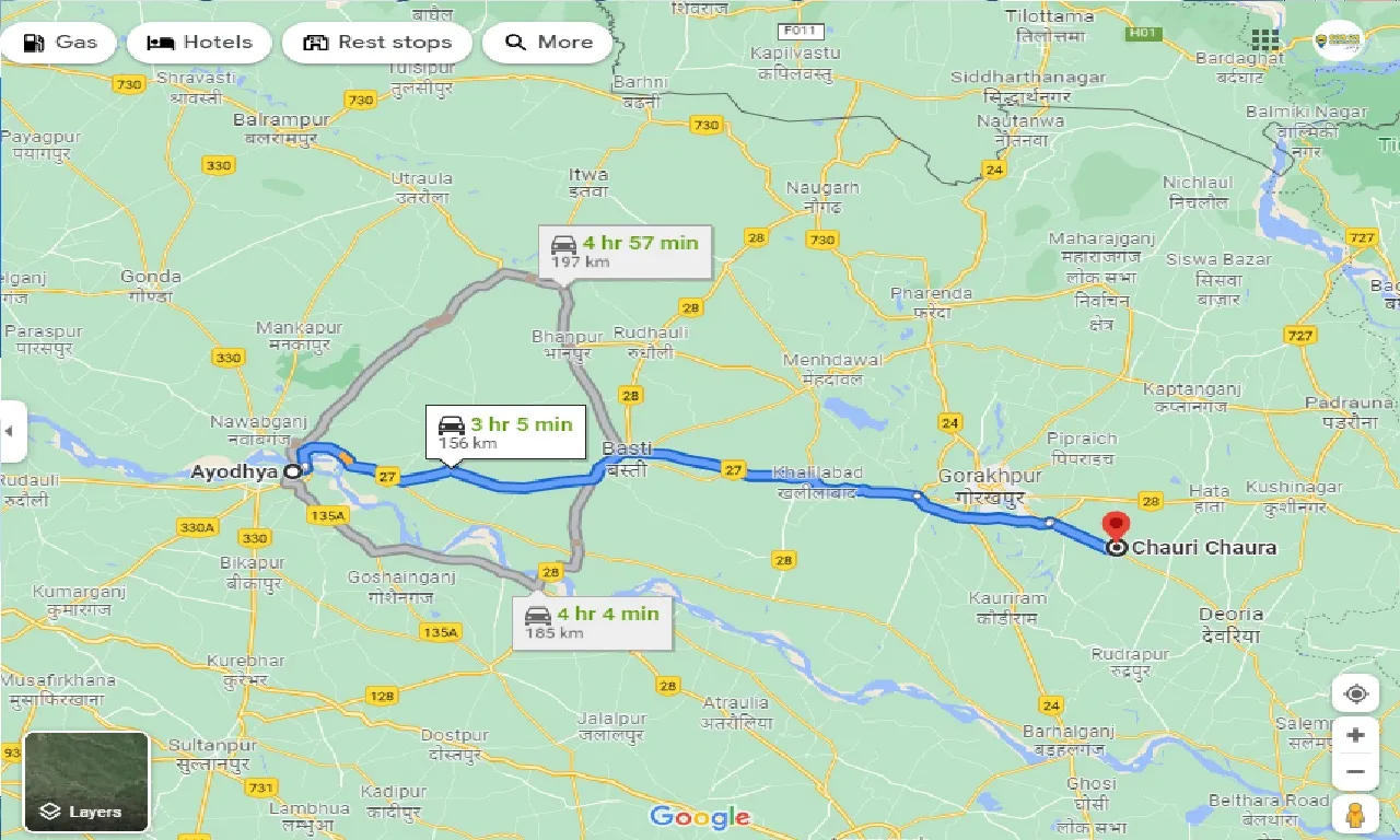ayodhya-to-chauri-chaura-one-way