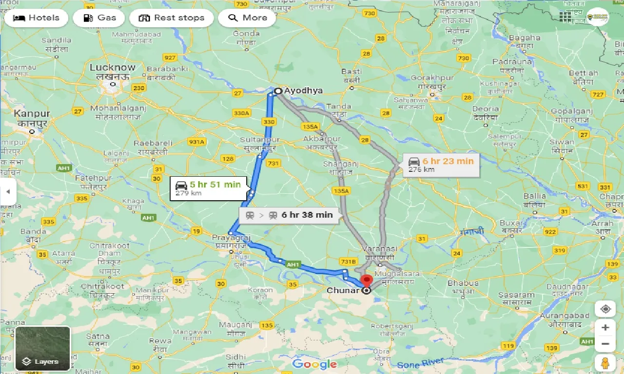 ayodhya-to-chunar-one-way