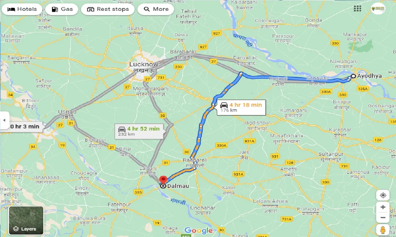 ayodhya-to-dalmau-one-way
