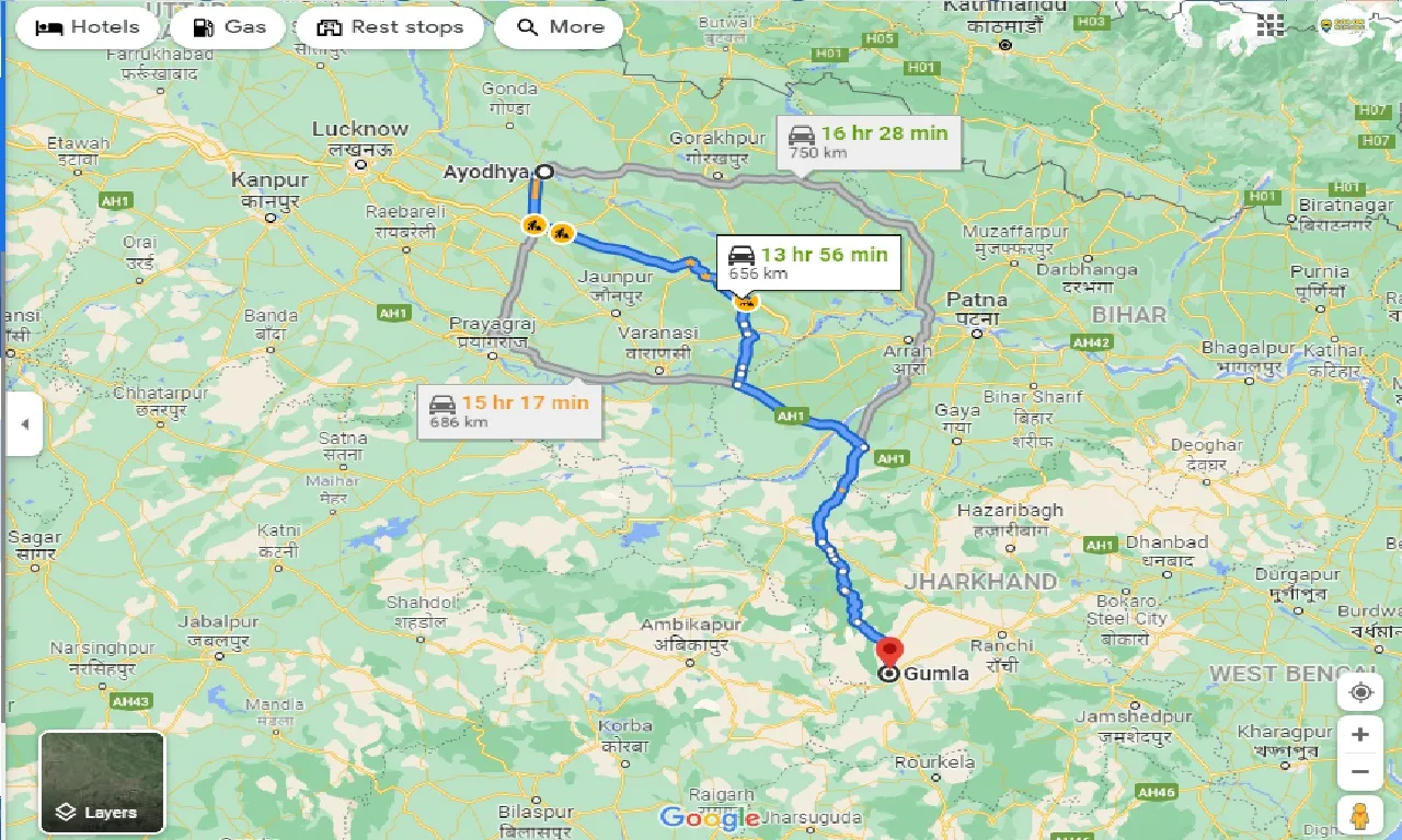 ayodhya-to-gumla-taxi