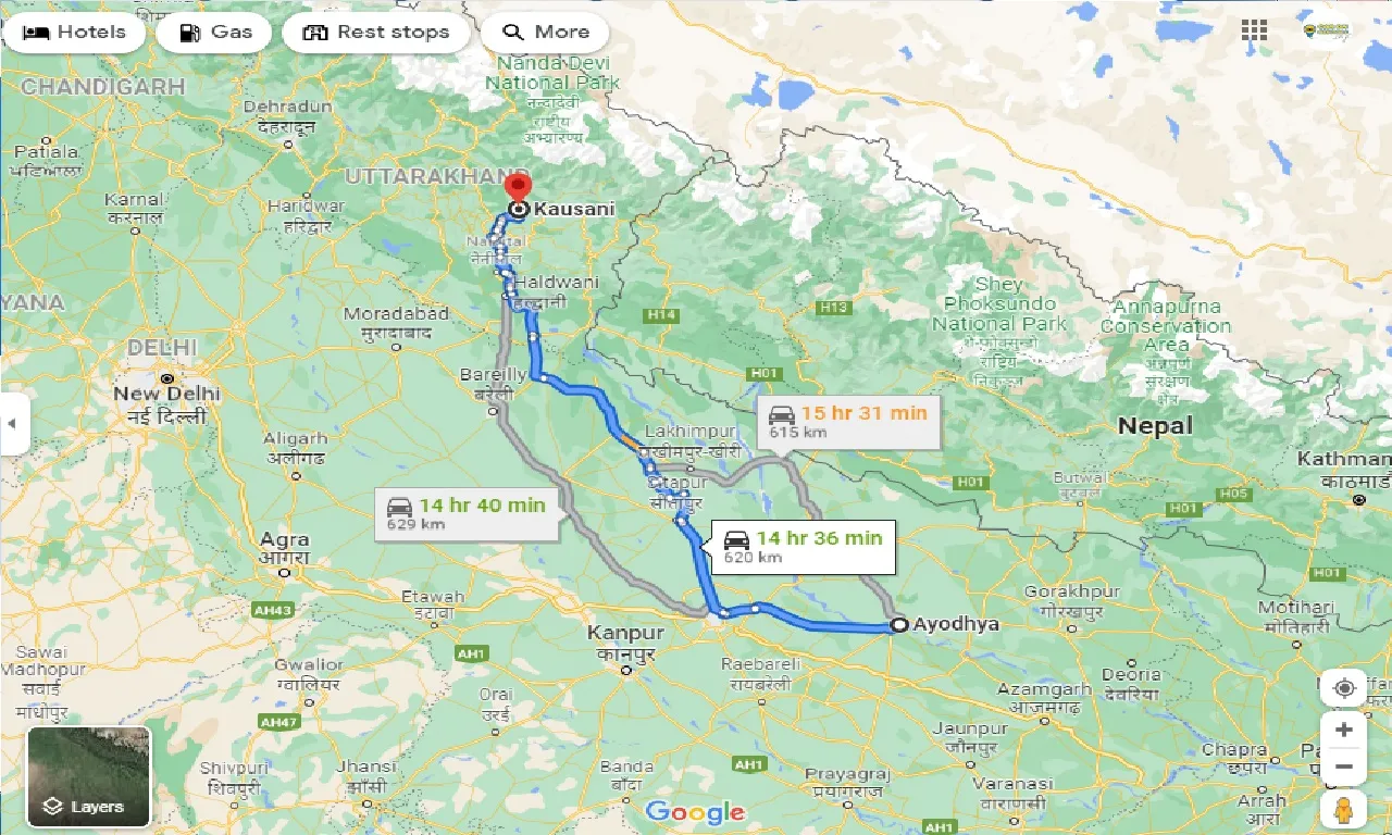 ayodhya-to-kausani-one-way