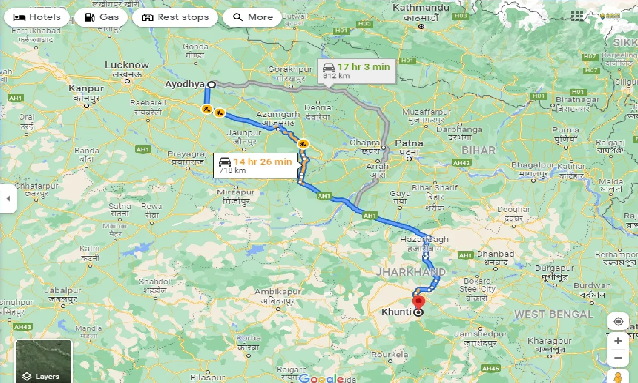 ayodhya-to-khunti-one-way