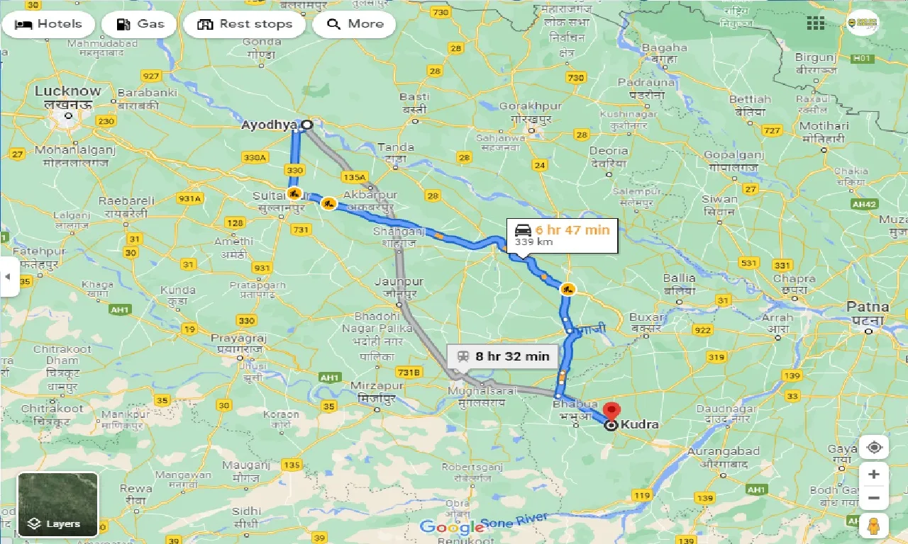 ayodhya-to-kudra-one-way