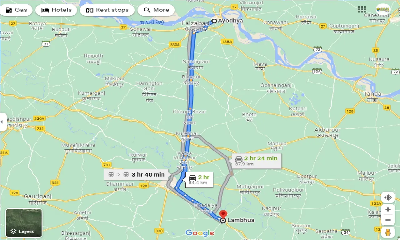 ayodhya-to-lambhua-one-way