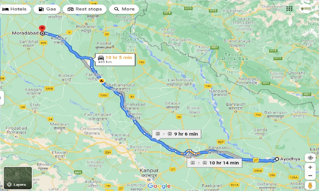 ayodhya-to-moradabad-one-way