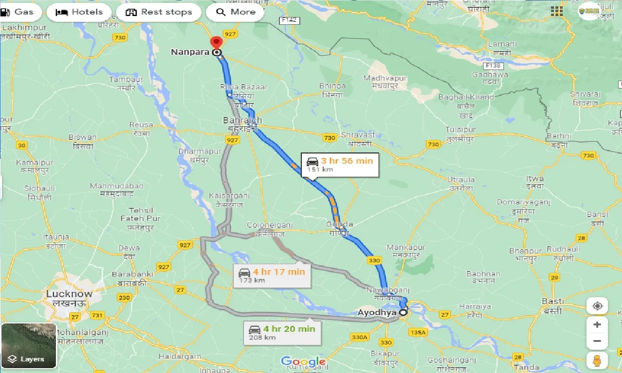 ayodhya-to-nanpara-one-way