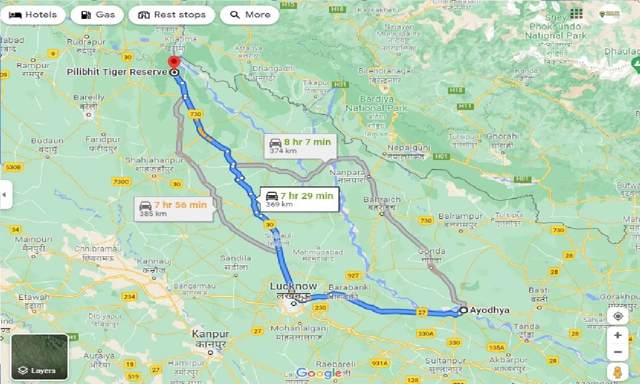 ayodhya-to-pilibhit-tiger-reserve-taxi