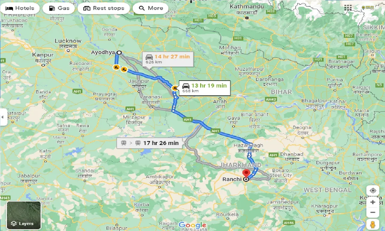 ayodhya-to-ranchi-one-way