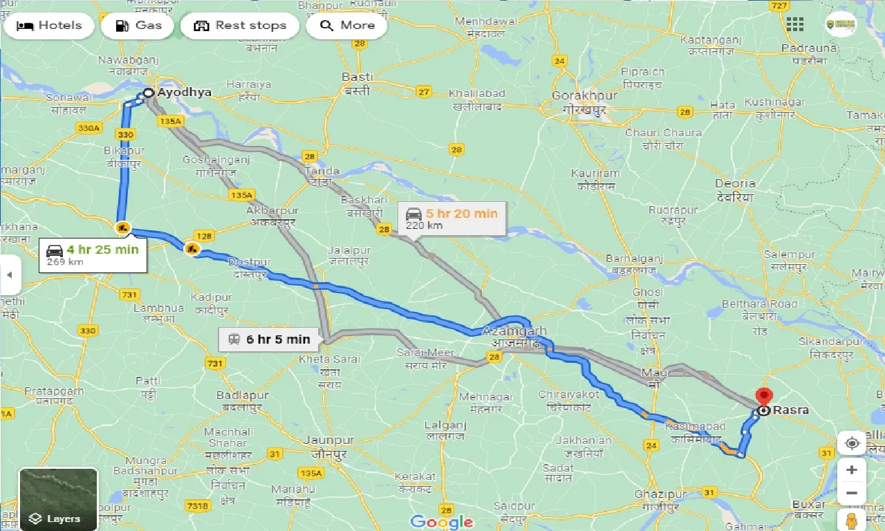 ayodhya-to-rasra-one-way