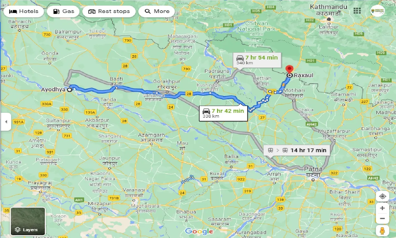 ayodhya-to-raxaul-one-way