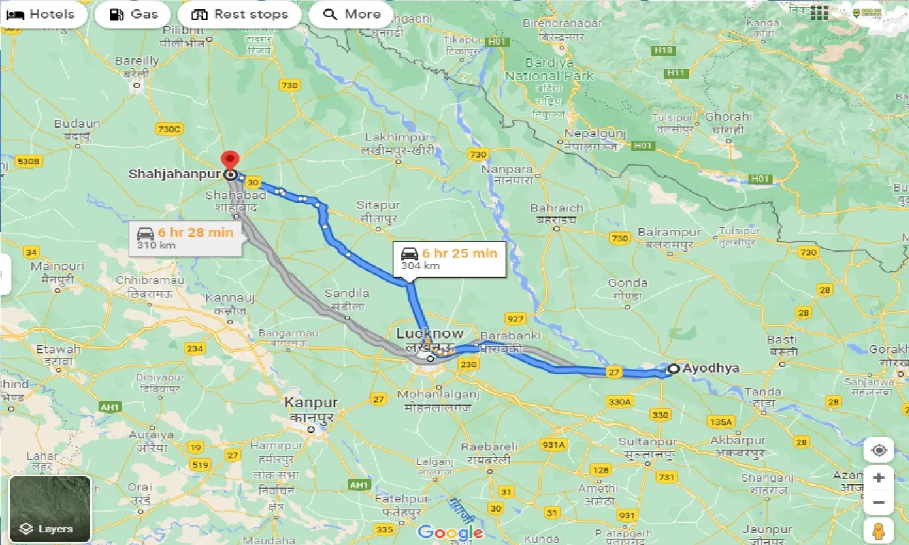 ayodhya-to-shahjahanpur-taxi
