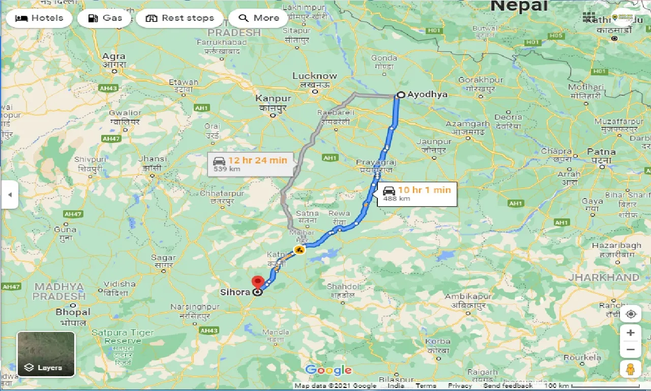 ayodhya-to-sihora-one-way