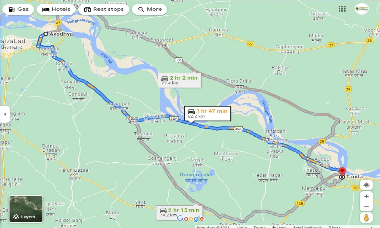 ayodhya-to-tanda-one-way