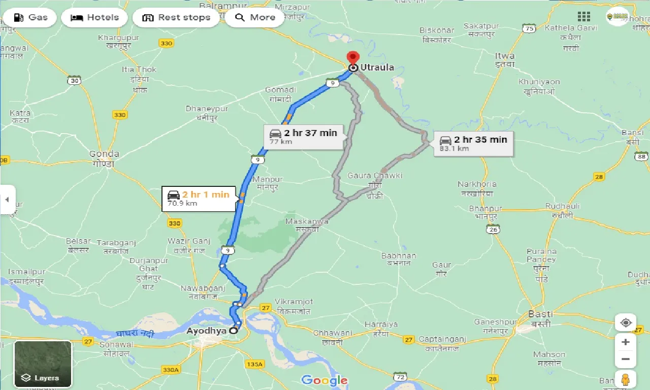ayodhya-to-utraula-one-way