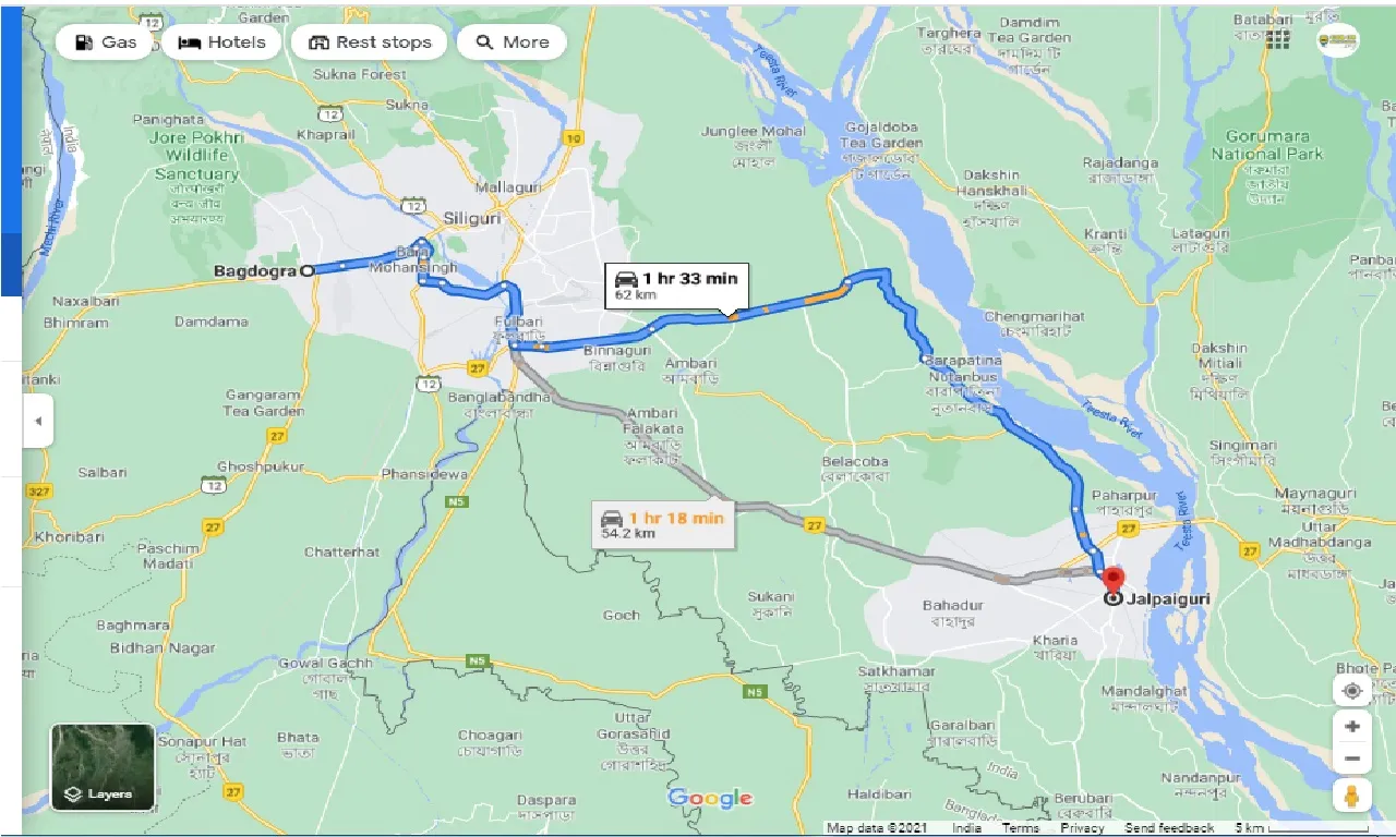 bagdogra-to-jalpaiguri-one-way