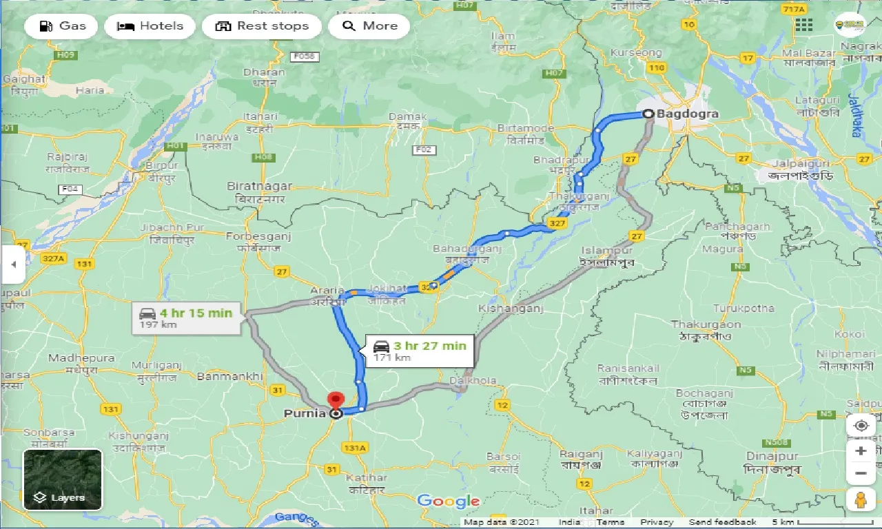 bagdogra-to-purnia-round-trip