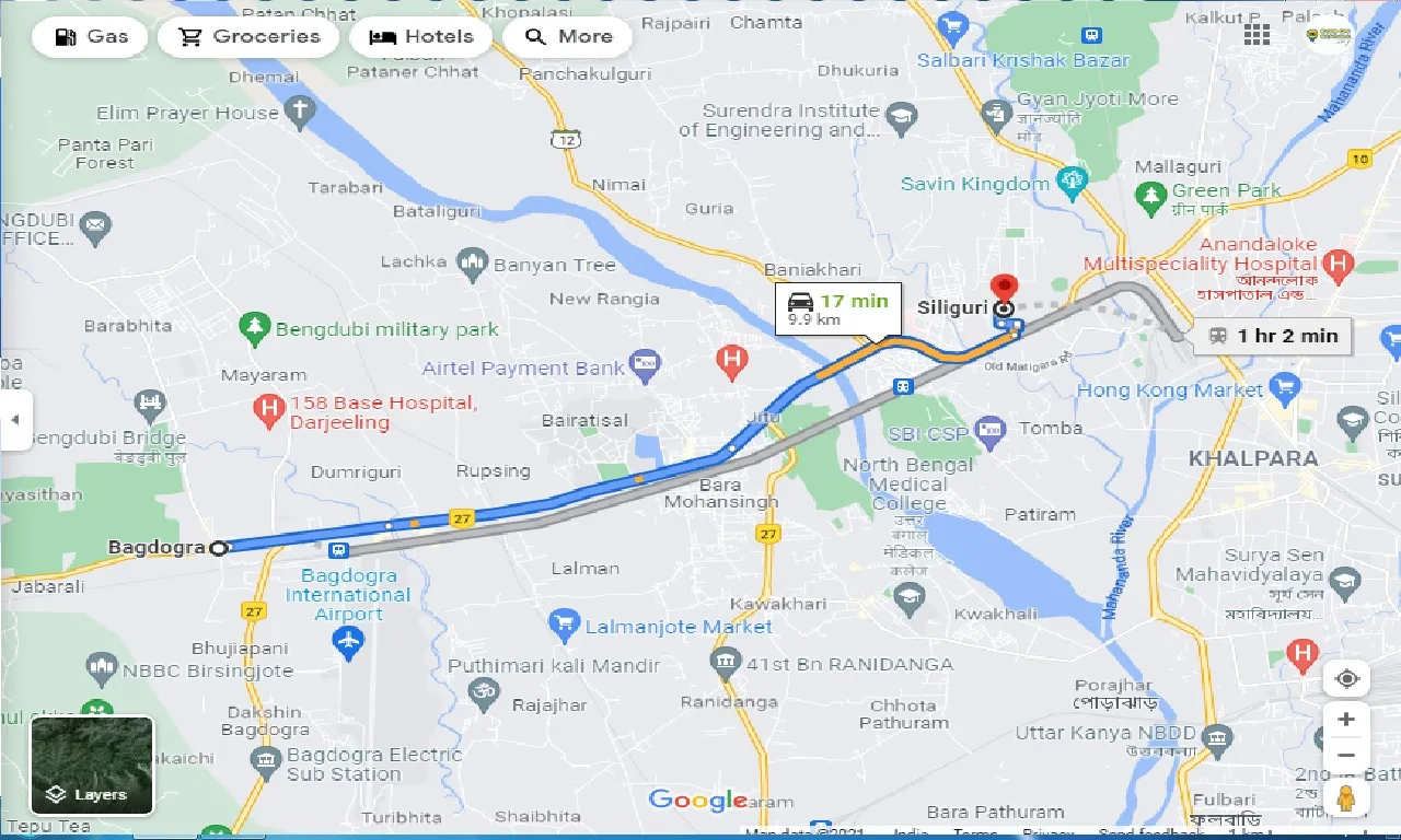 bagdogra-to-siliguri-round-trip