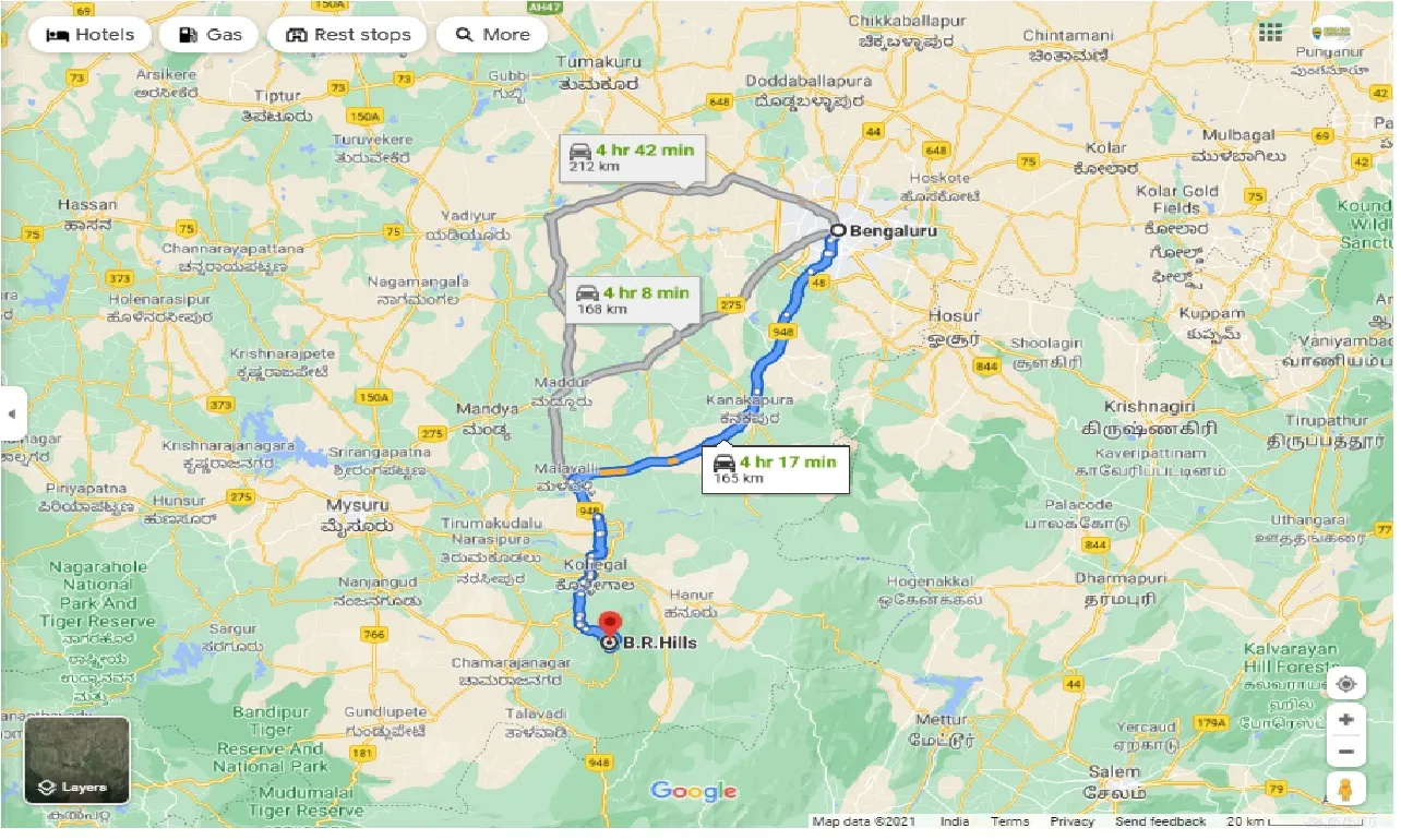 bangalore-to-BR-hills-one-way