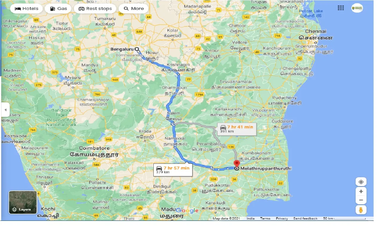 bangalore-to-Melathiruppanthuruthi-round-trip