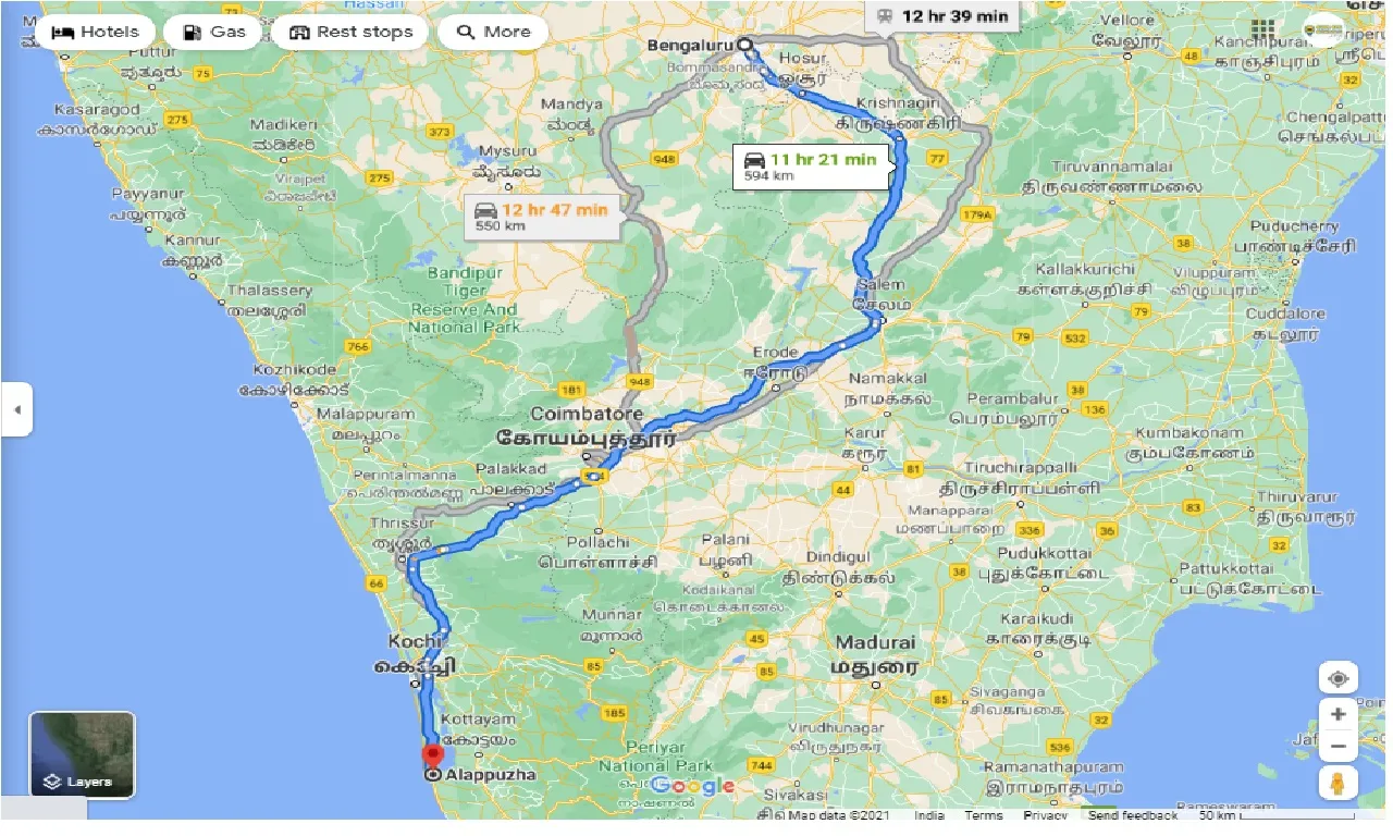 bangalore-to-alleppey-round-trip