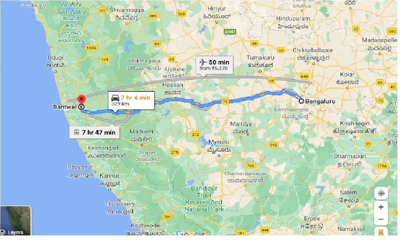 bangalore-to-bantwal-taxi
