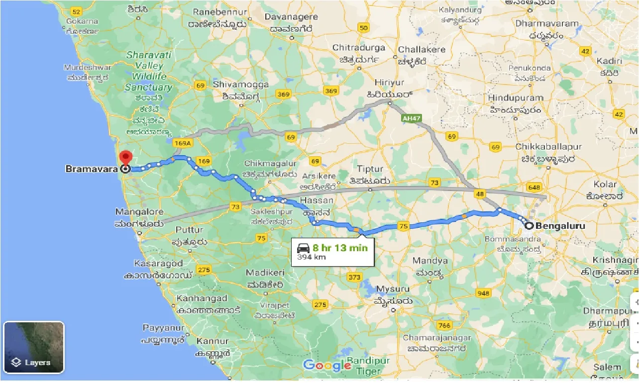 bangalore-to-bramavara-taxi