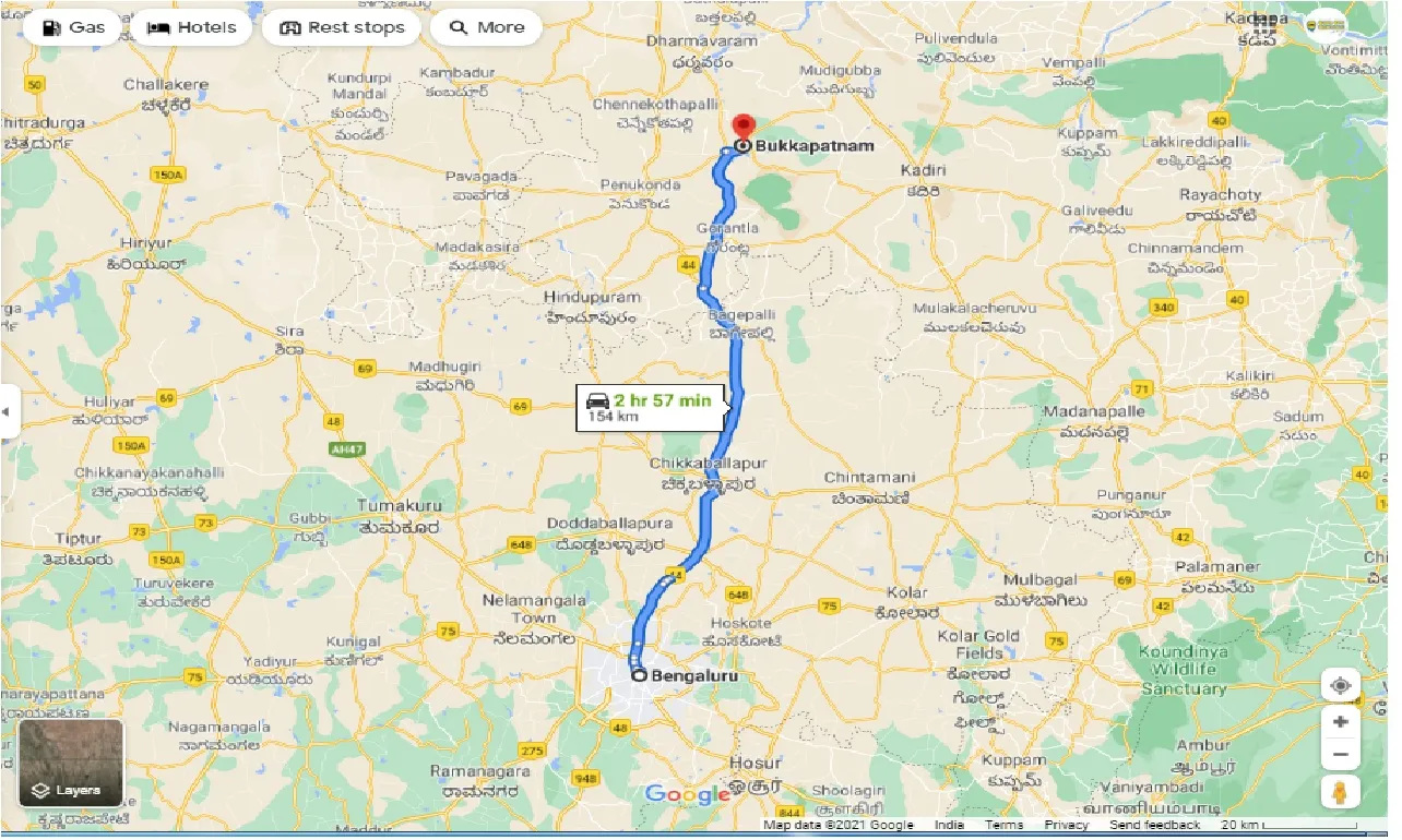 bangalore-to-bukkapatnam-one-way