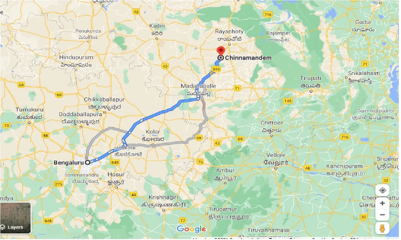 bangalore-to-chinnamandem-taxi