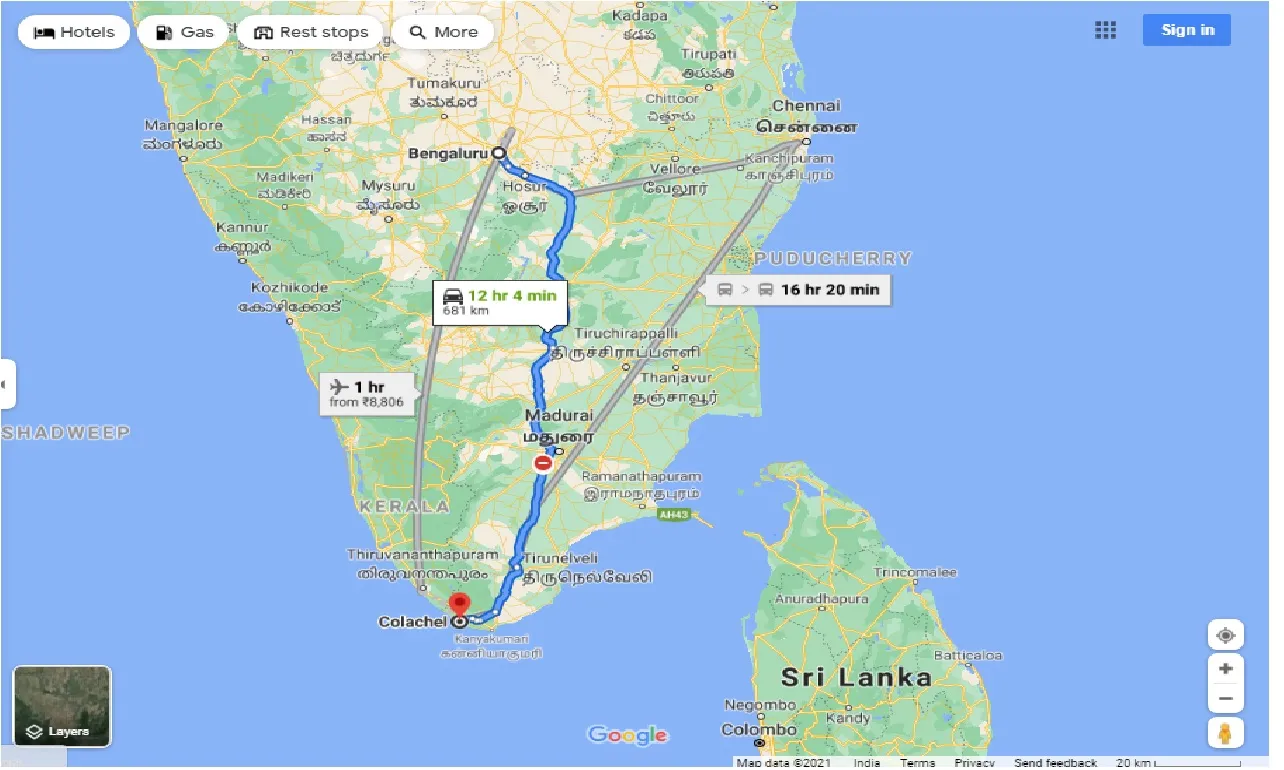 bangalore-to-colachel-round-trip