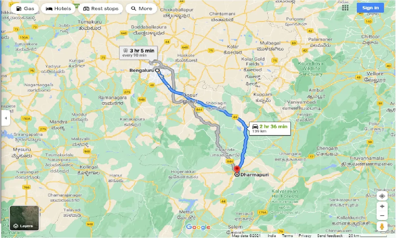 bangalore-to-dharmapuri-tamilnadu-round-trip