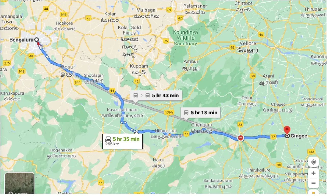 bangalore-to-gingee-one-way