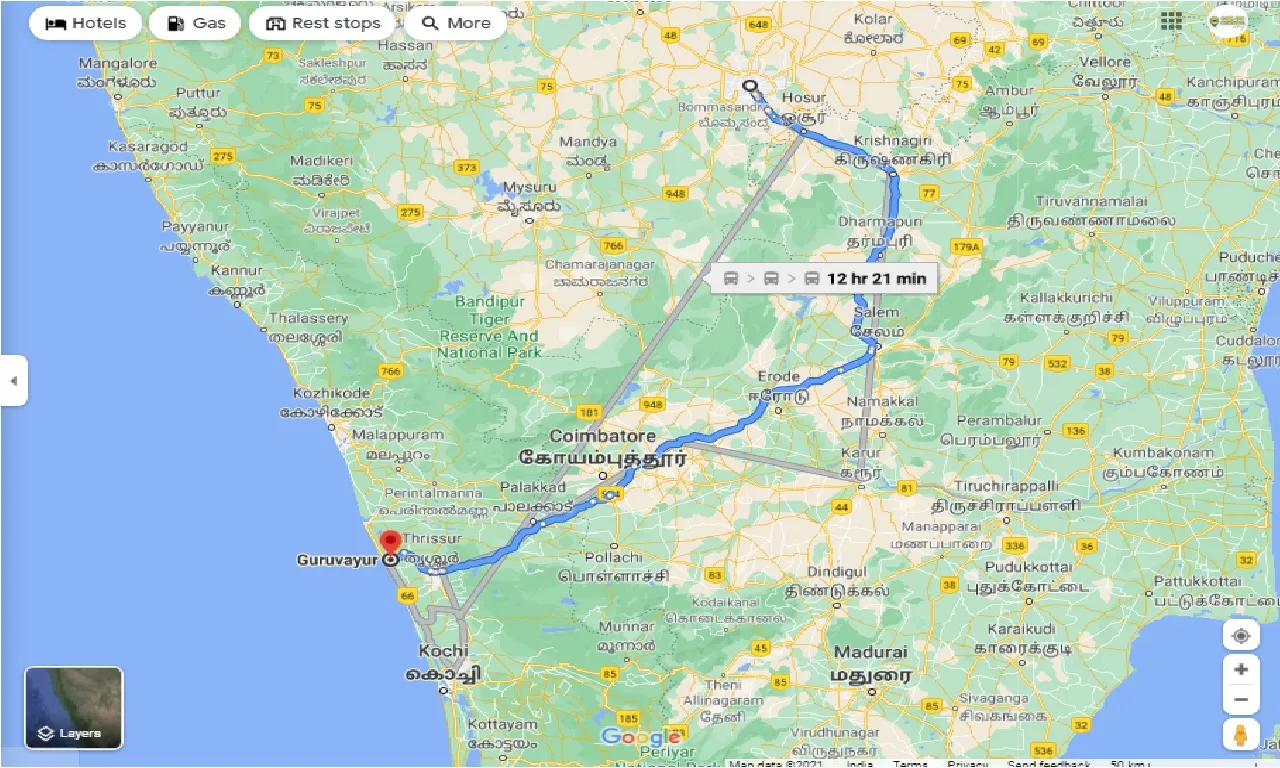 bangalore-to-guruvayoor-round-trip