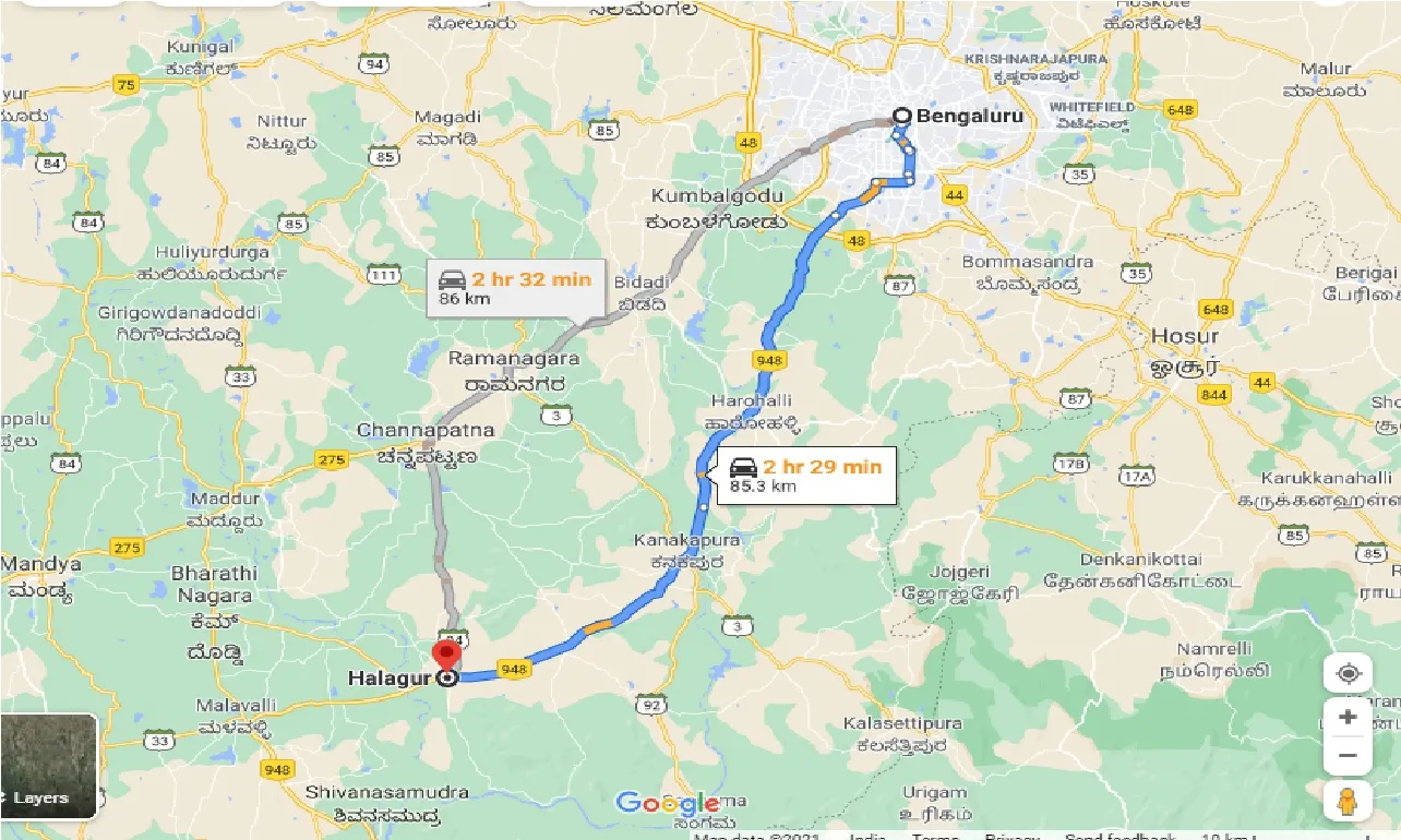 bangalore-to-halagur-one-way