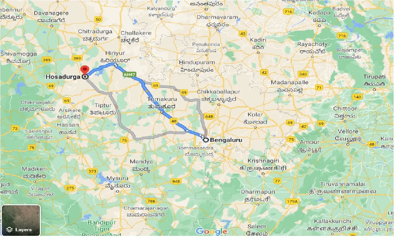 bangalore-to-hosadurga-one-way