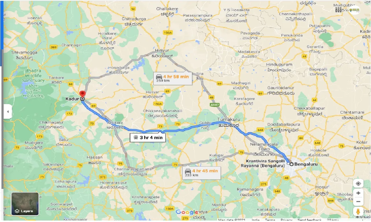 bangalore-to-kadur-one-way