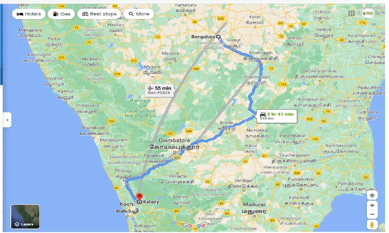 bangalore-to-kalady-one-way