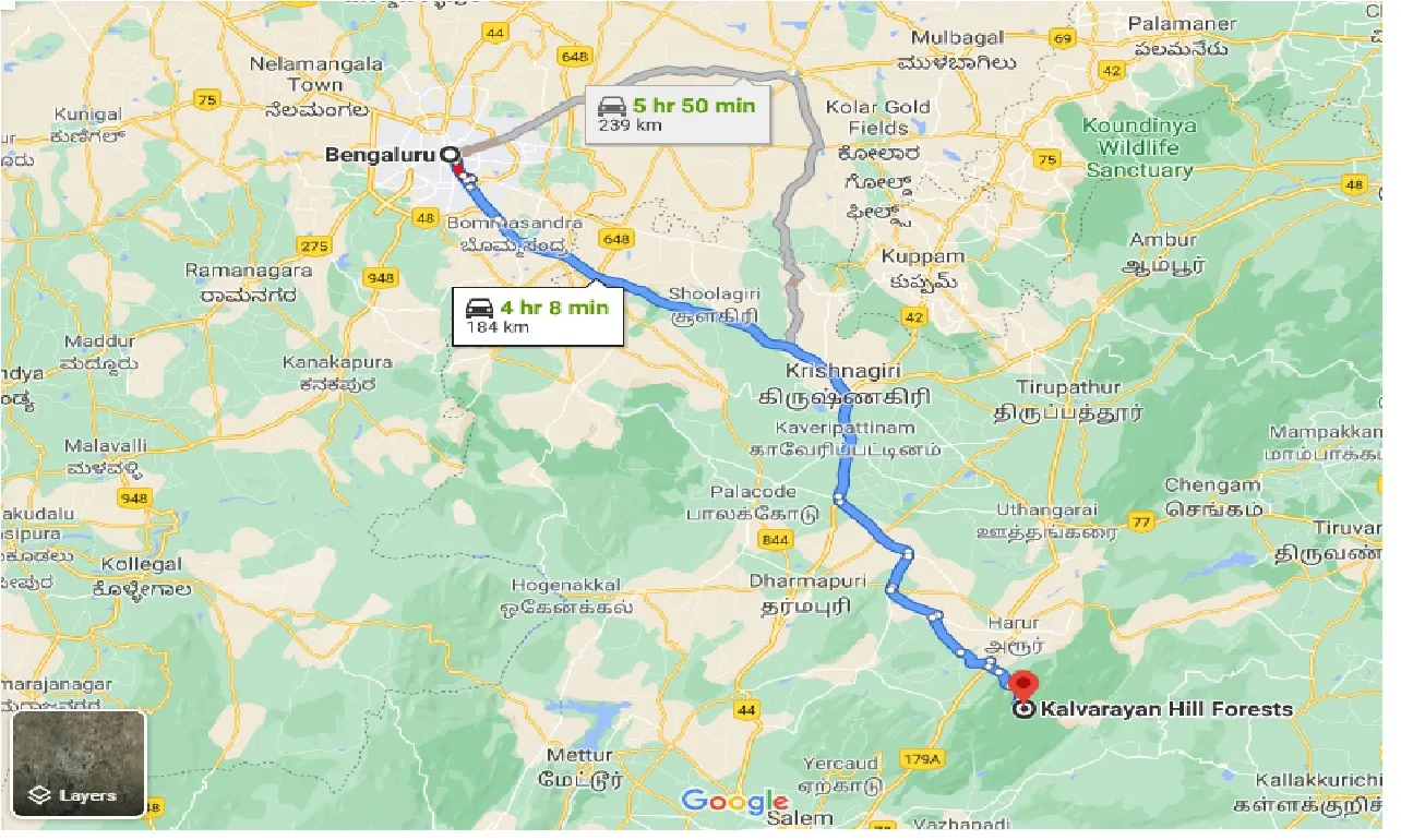 bangalore-to-kalvarayan-forest-taxi