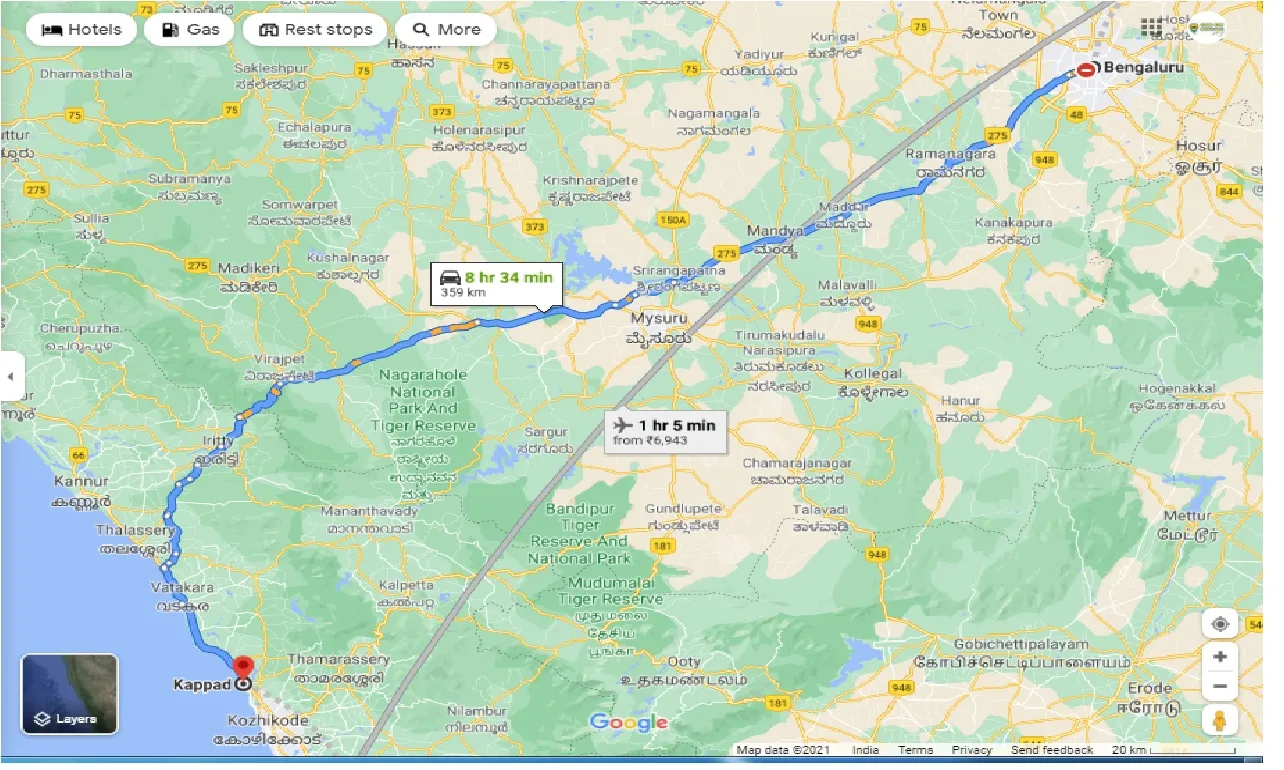 bangalore-to-kappad-round-trip