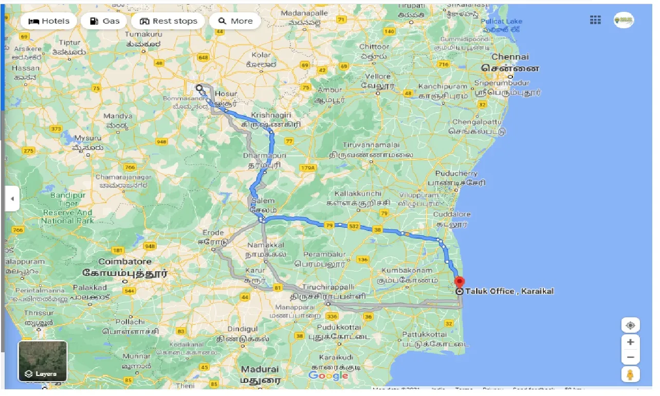 bangalore-to-karaikal-taluk-one-way