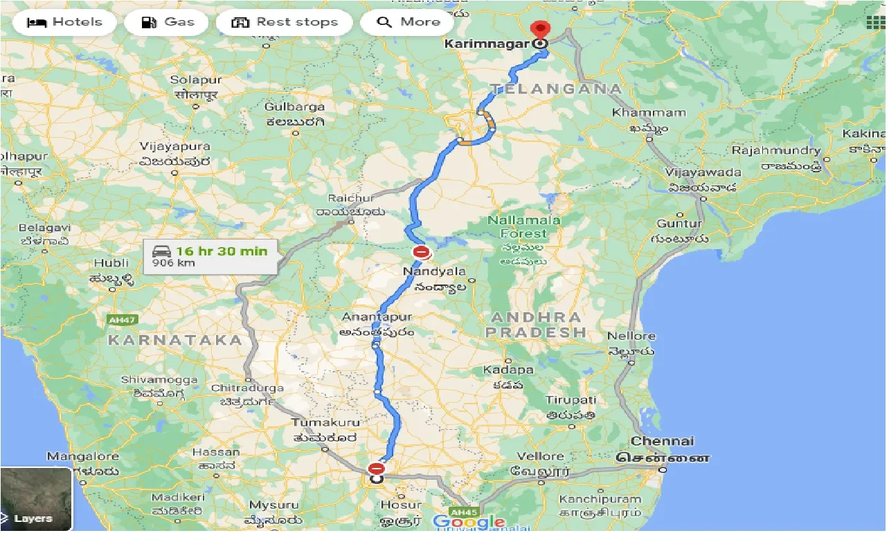 bangalore-to-karimnagar-one-way