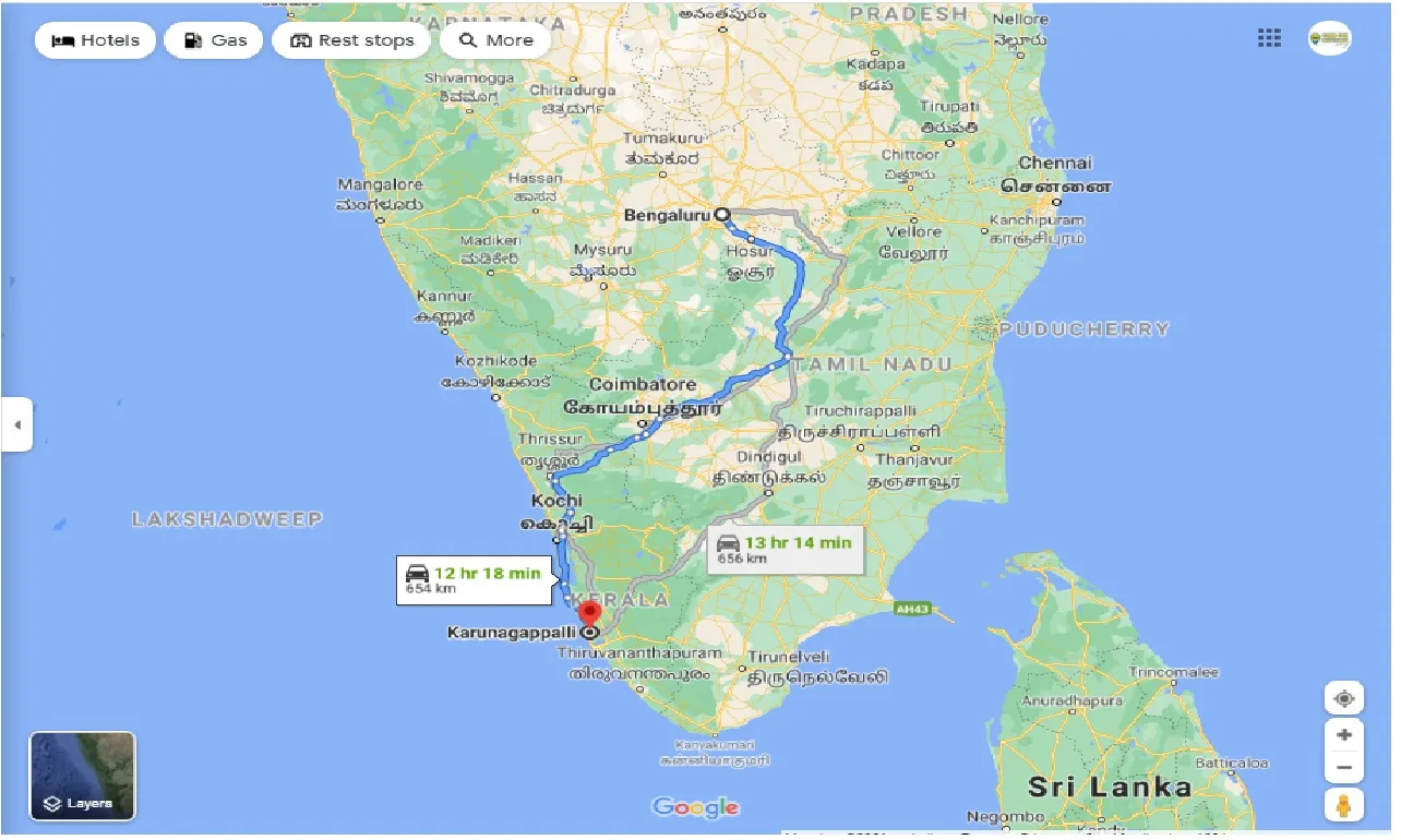 bangalore-to-karunagappally-round-trip