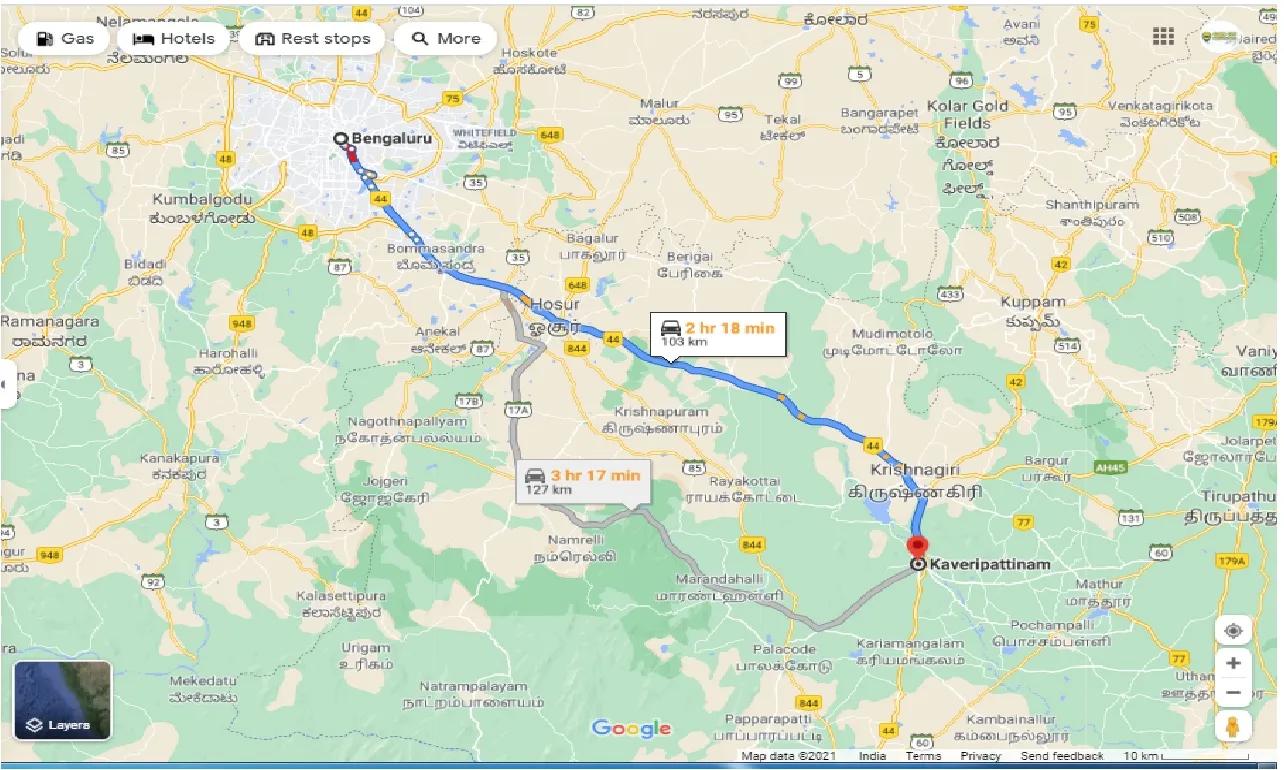 bangalore-to-kaveripattinam-one-way